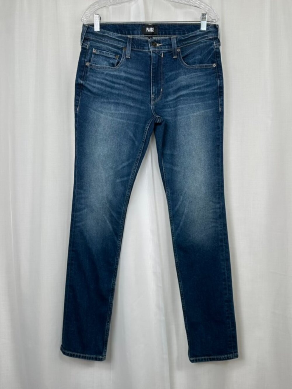 Paige Mens Lennox Slim Fit Jeans 32x32 Durham Wash Cotton Blend Heritage Denim